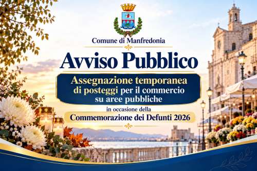 Avviso per la concessione temporanea di posteggi per il commercio su aree pubbliche, in occasione della ricorrenza per la commemorazione dei Defunti 2026