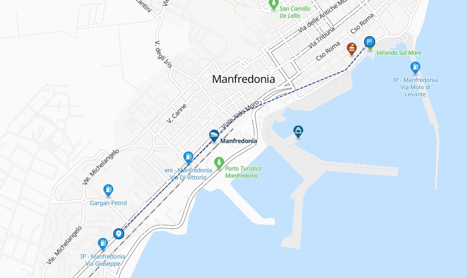 Percorso sfilate del Carnevale di Manfredonia